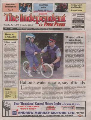 Independent & Free Press (Georgetown, ON), 31 May 2000