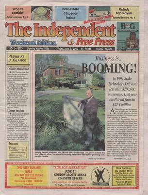 Independent & Free Press (Georgetown, ON), 2 Jun 2000