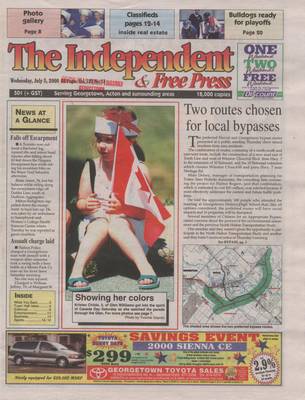 Independent & Free Press (Georgetown, ON), 5 Jul 2000