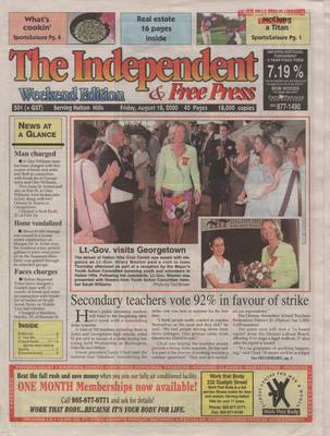 Independent & Free Press (Georgetown, ON), 18 Aug 2000