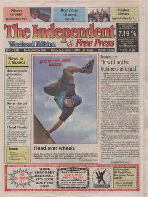 Independent & Free Press (Georgetown, ON), 1 Sep 2000