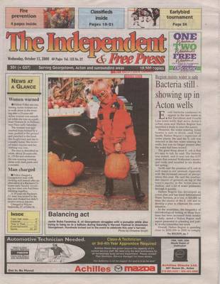 Independent & Free Press (Georgetown, ON), 11 Oct 2000