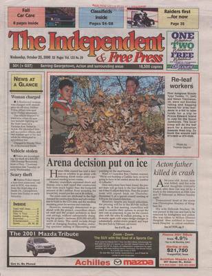 Independent & Free Press (Georgetown, ON), 25 Oct 2000