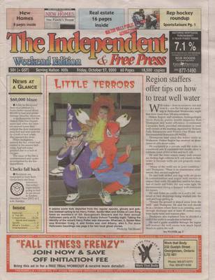 Independent & Free Press (Georgetown, ON), 27 Oct 2000