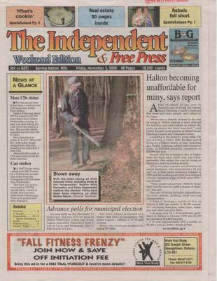 Independent & Free Press (Georgetown, ON), 3 Nov 2000