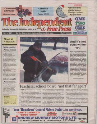 Independent & Free Press (Georgetown, ON), 13 Dec 2000