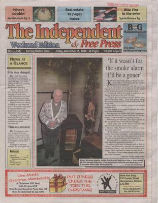 Independent & Free Press (Georgetown, ON), 15 Dec 2000