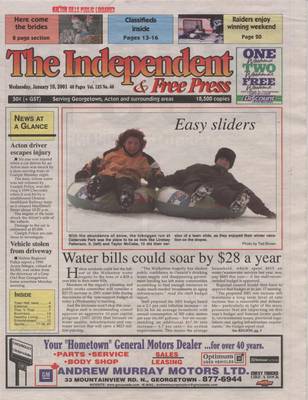 Independent & Free Press (Georgetown, ON), 10 Jan 2001