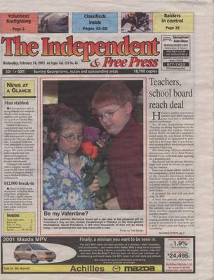 Independent & Free Press (Georgetown, ON), 14 Feb 2001