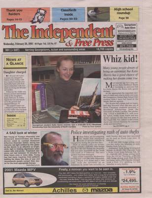 Independent & Free Press (Georgetown, ON), 28 Feb 2001