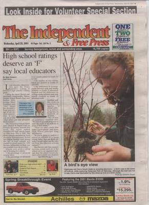 Independent & Free Press (Georgetown, ON), 25 Apr 2001