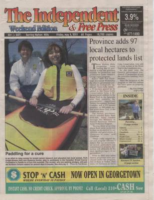 Independent & Free Press (Georgetown, ON), 4 May 2001