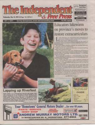 Independent & Free Press (Georgetown, ON), 16 May 2001