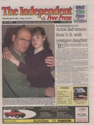 Independent & Free Press (Georgetown, ON), 23 May 2001