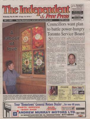 Independent & Free Press (Georgetown, ON), 30 May 2001