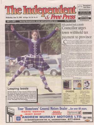 Independent & Free Press (Georgetown, ON), 13 Jun 2001