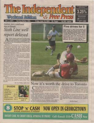 Independent & Free Press (Georgetown, ON), 15 Jun 2001