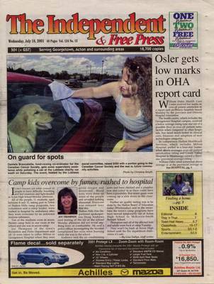 Independent & Free Press (Georgetown, ON), 18 Jul 2001