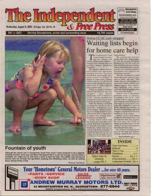 Independent & Free Press (Georgetown, ON), 8 Aug 2001