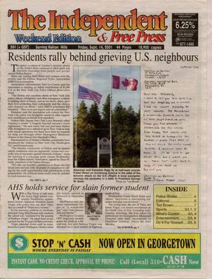 Independent & Free Press (Georgetown, ON), 14 Sep 2001