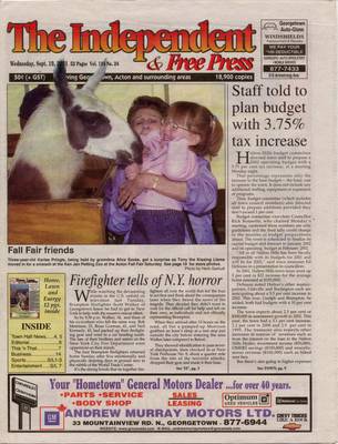 Independent & Free Press (Georgetown, ON), 19 Sep 2001