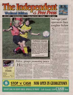 Independent & Free Press (Georgetown, ON), 21 Sep 2001