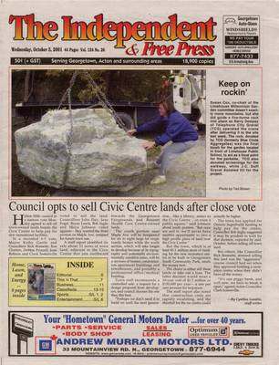 Independent & Free Press (Georgetown, ON), 3 Oct 2001