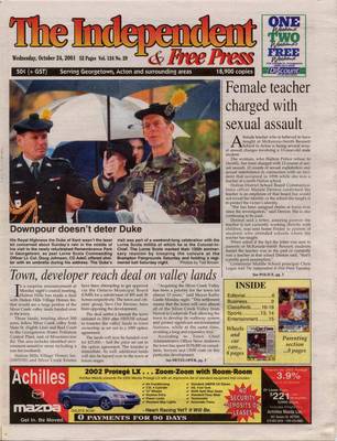 Independent & Free Press (Georgetown, ON), 24 Oct 2001