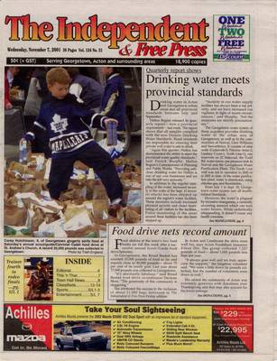 Independent & Free Press (Georgetown, ON), 7 Nov 2001