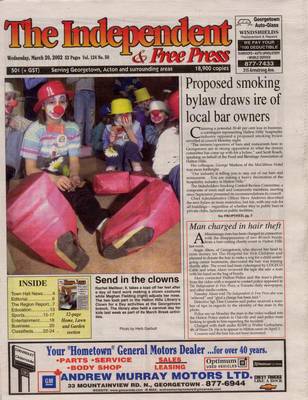 Independent & Free Press (Georgetown, ON), 20 Mar 2002