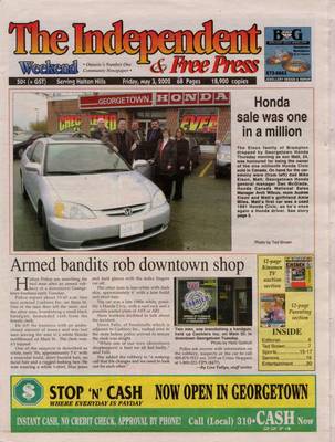 Independent & Free Press (Georgetown, ON), 3 May 2002