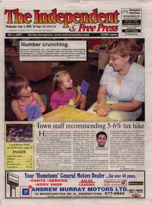 Independent & Free Press (Georgetown, ON), 4 Sep 2002