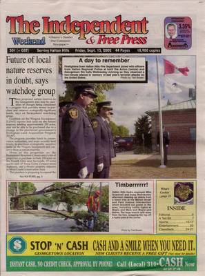 Independent & Free Press (Georgetown, ON), 13 Sep 2002