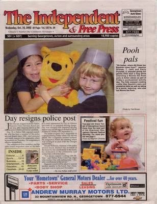 Independent & Free Press (Georgetown, ON), 16 Oct 2002