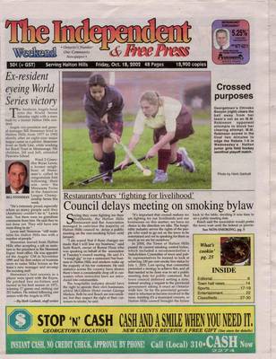 Independent & Free Press (Georgetown, ON), 18 Oct 2002