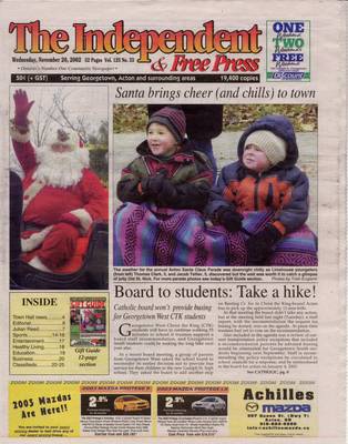 Independent & Free Press (Georgetown, ON), 20 Nov 2002