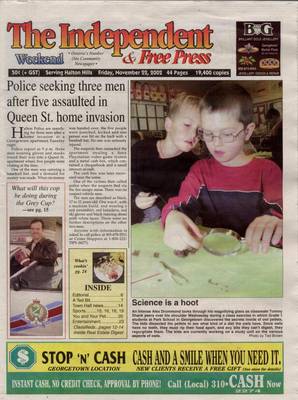 Independent & Free Press (Georgetown, ON), 22 Nov 2002