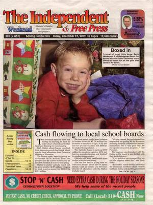 Independent & Free Press (Georgetown, ON), 27 Dec 2002