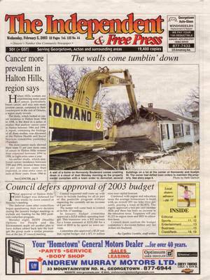 Independent & Free Press (Georgetown, ON), 5 Feb 2003