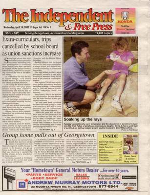 Independent & Free Press (Georgetown, ON), 16 Apr 2003