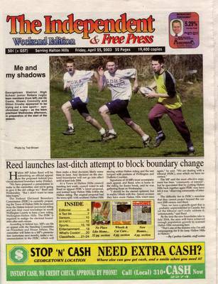 Independent & Free Press (Georgetown, ON), 25 Apr 2003