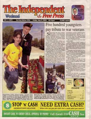 Independent & Free Press (Georgetown, ON), 9 May 2003