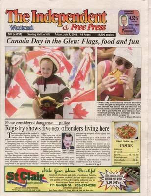 Independent & Free Press (Georgetown, ON), 4 Jul 2003