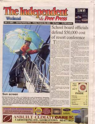 Independent & Free Press (Georgetown, ON), 22 Aug 2003