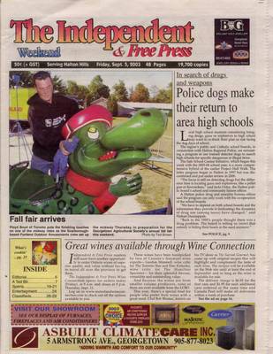 Independent & Free Press (Georgetown, ON), 5 Sep 2003