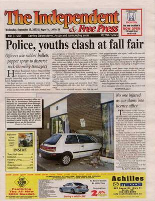 Independent & Free Press (Georgetown, ON), 10 Sep 2003