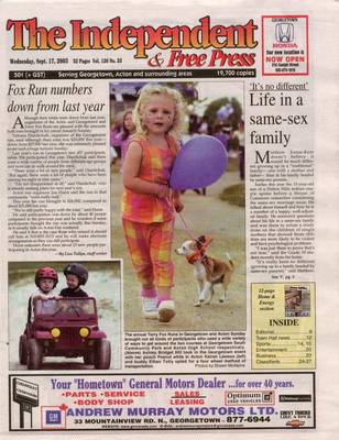 Independent & Free Press (Georgetown, ON), 17 Sep 2003