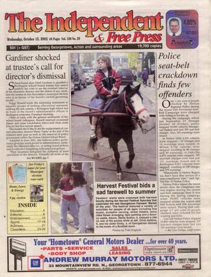 Independent & Free Press (Georgetown, ON), 15 Oct 2003