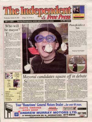 Independent & Free Press (Georgetown, ON), 29 Oct 2003