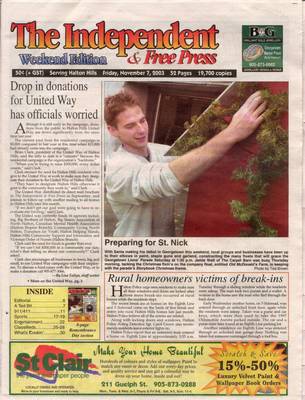 Independent & Free Press (Georgetown, ON), 7 Nov 2003